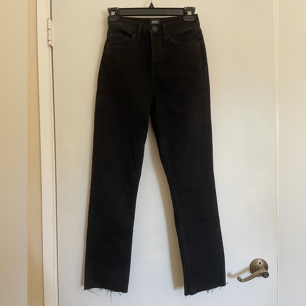 BDG Black high waisted straight leg jeans